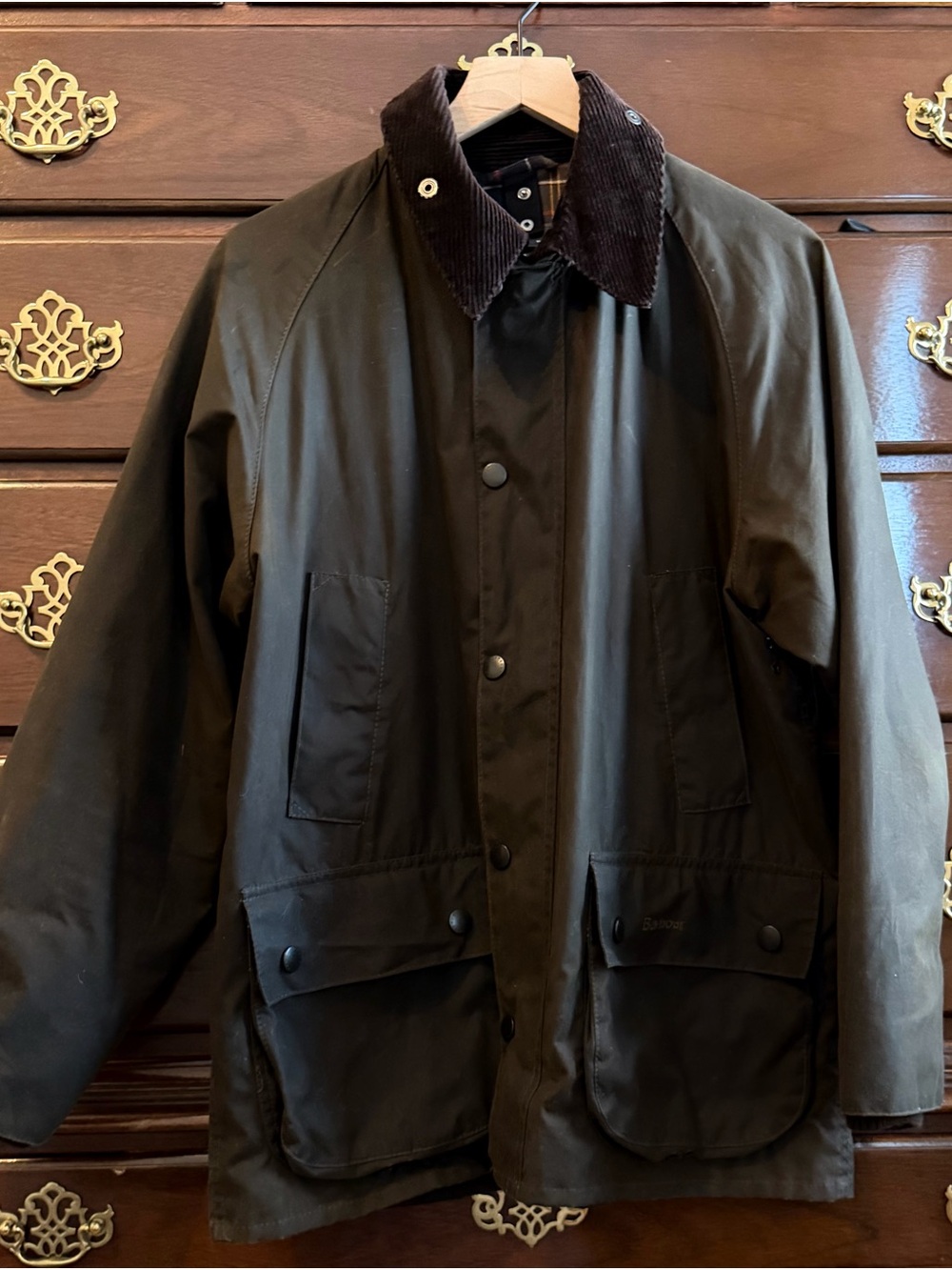 Barbour Bedale Jacket in Olive Green (38C)